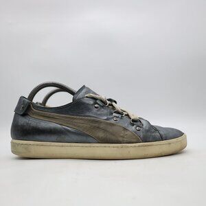 Alexander McQueen Gray and Off-White Leather Sneakers